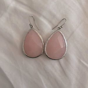 Pink Stone Drop Earrings